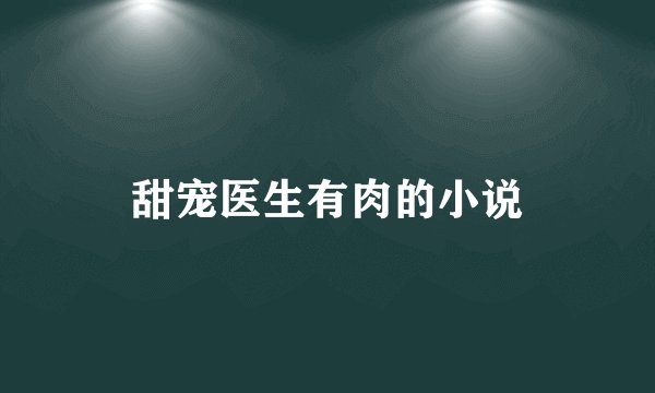 甜宠医生有肉的小说