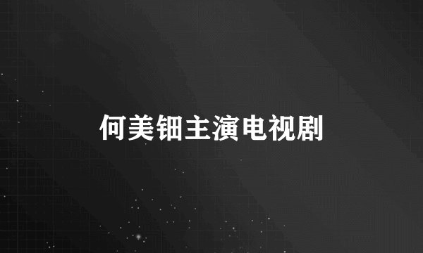 何美钿主演电视剧