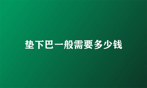 垫下巴一般需要多少钱