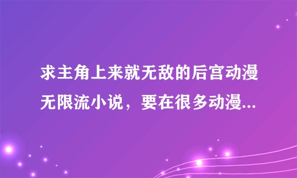 求主角上来就无敌的后宫动漫无限流小说,要在很多动漫里穿越的小说,希望大家提供小说名字,谢谢了80分呢