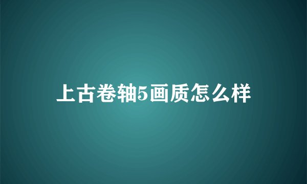 上古卷轴5画质怎么样