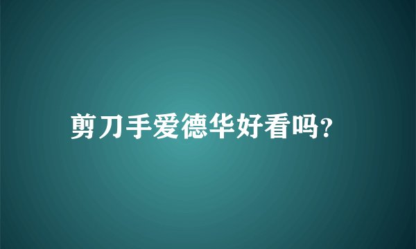 剪刀手爱德华好看吗?