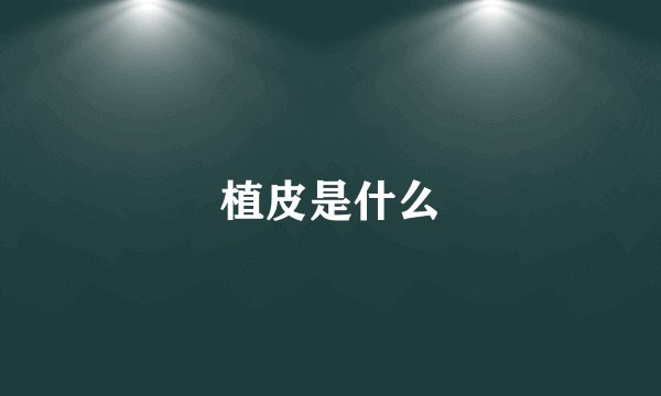 植皮是什么