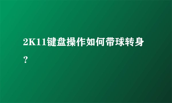 2K11键盘操作如何带球转身？