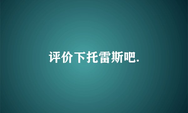 评价下托雷斯吧.