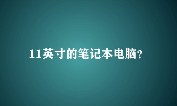11英寸的笔记本电脑？
