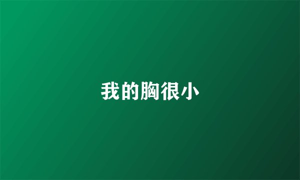 我的胸很小