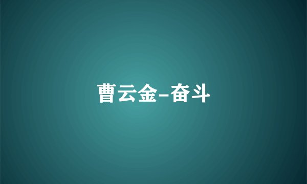 曹云金-奋斗