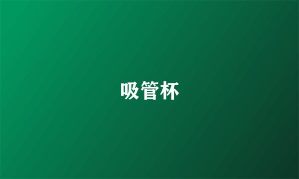 吸管杯