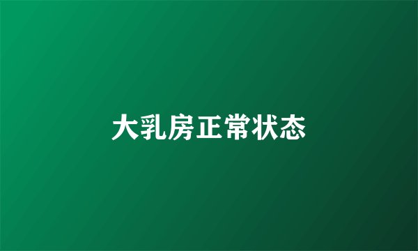 大乳房正常状态