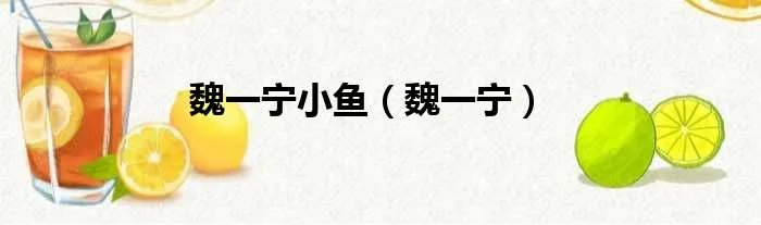 魏一宁小鱼（魏一宁）
