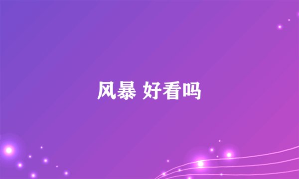 风暴 好看吗