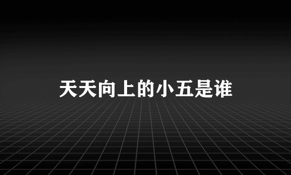 天天向上的小五是谁