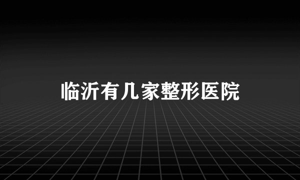临沂有几家整形医院