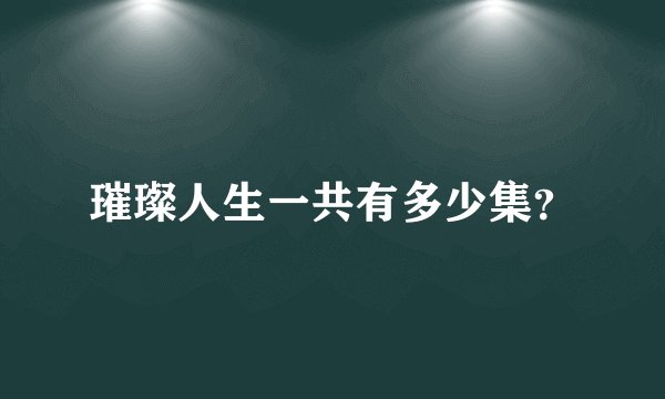 璀璨人生一共有多少集？