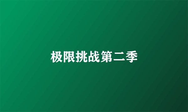 极限挑战第二季