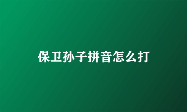 保卫孙子拼音怎么打