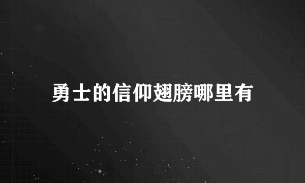 勇士的信仰翅膀哪里有