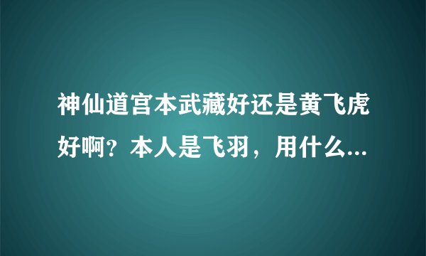神仙道宫本武藏好还是黄飞虎好啊?本人是飞羽,用什么比较好?比较好过度的?求高手求解下