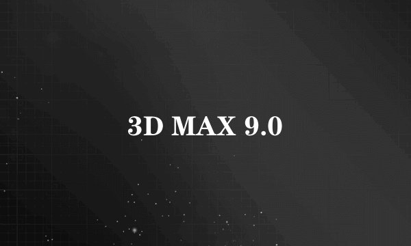 3D MAX 9.0