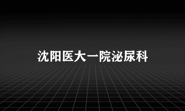 沈阳医大一院泌尿科