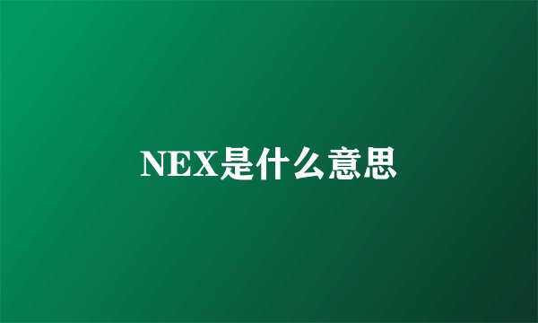 NEX是什么意思