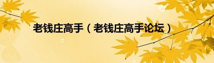 老钱庄高手（老钱庄高手论坛）