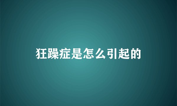 狂躁症是怎么引起的