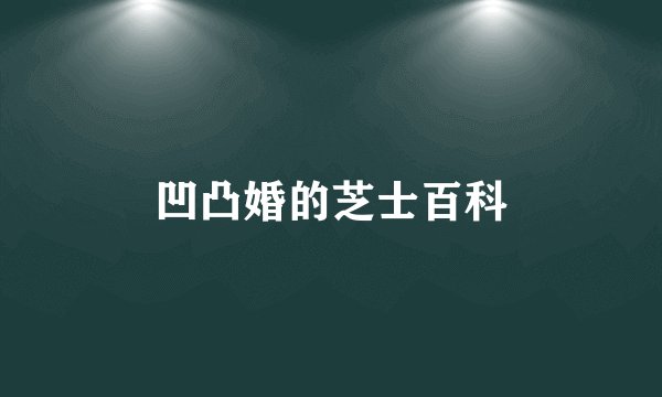凹凸婚的芝士百科