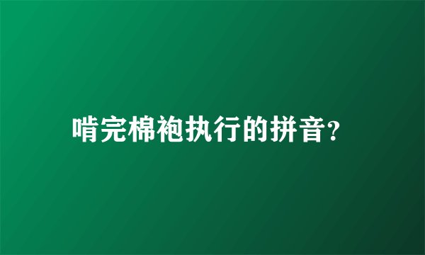 啃完棉袍执行的拼音？