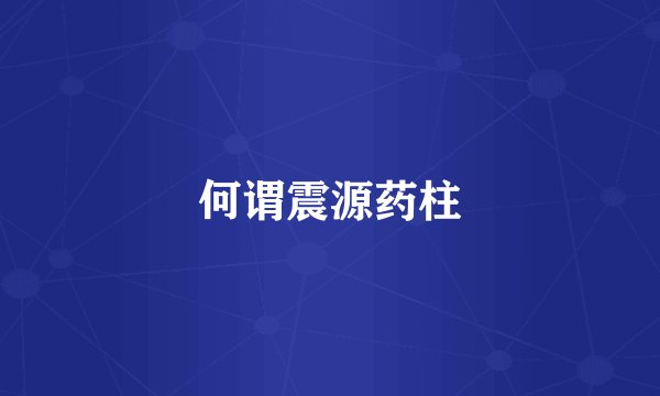 何谓震源药柱