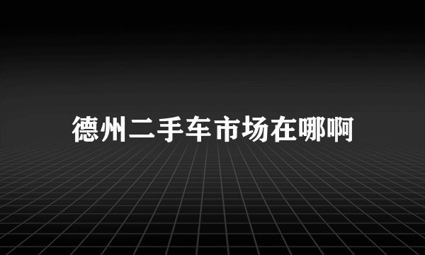 德州二手车市场在哪啊