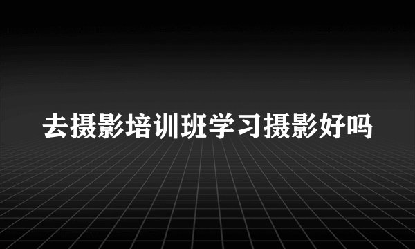 去摄影培训班学习摄影好吗