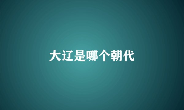 大辽是哪个朝代
