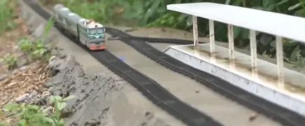 大学生在自家菜地里建微型高铁 行行出状元