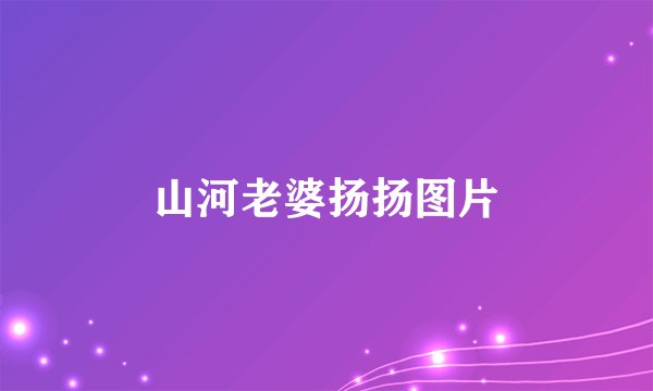 山河老婆扬扬图片