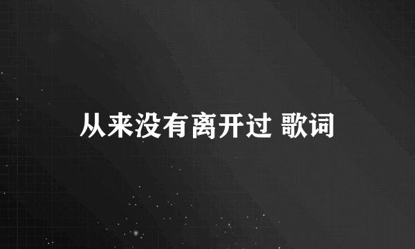 从来没有离开过 歌词