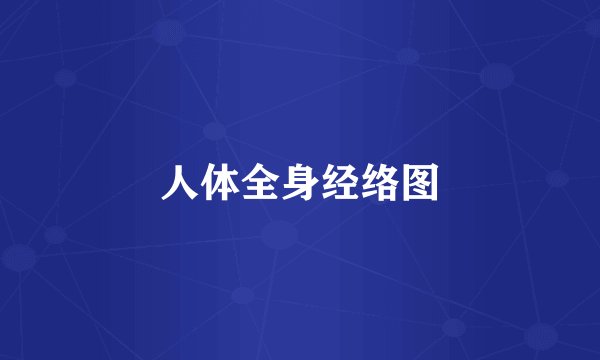 人体全身经络图