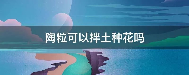 陶粒可以拌土种花吗