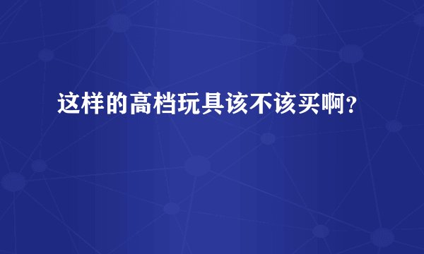 这样的高档玩具该不该买啊？