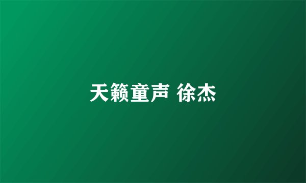 天籁童声 徐杰
