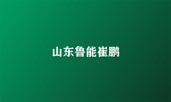 山东鲁能崔鹏