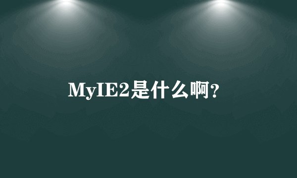 MyIE2是什么啊？