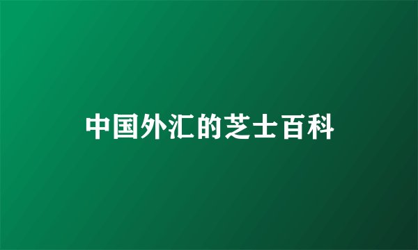 中国外汇的芝士百科