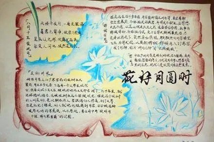 三年级中秋手抄报 绘画