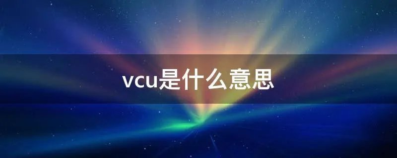 vcu是什么意思
