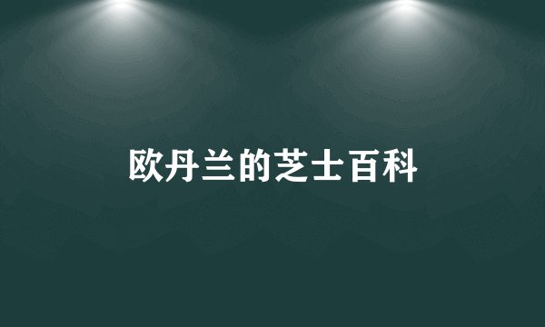 欧丹兰的芝士百科