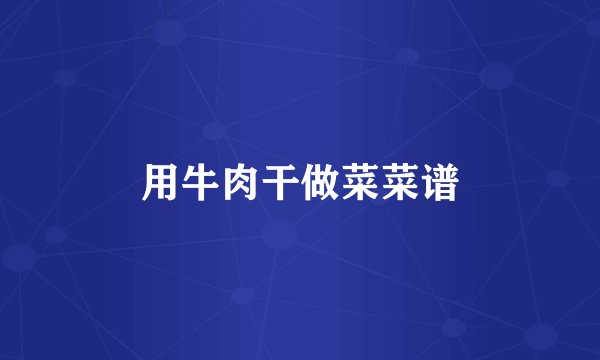用牛肉干做菜菜谱