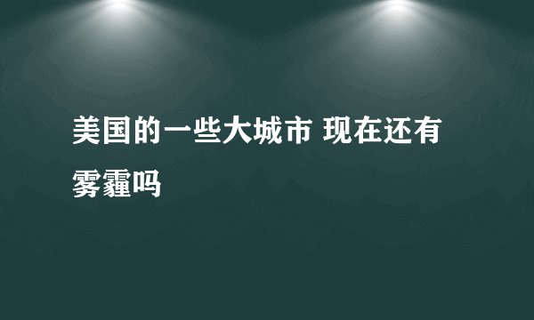 美国的一些大城市 现在还有雾霾吗