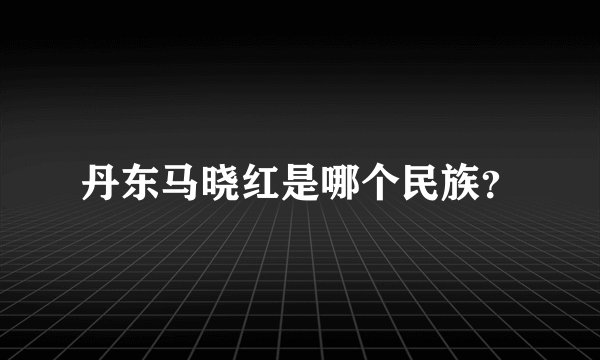 丹东马晓红是哪个民族？